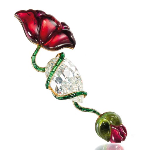 christies_lily_safra_a-diamond_-pink-and-green-tourmaline-poppy-flower-brooch